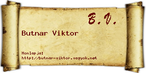 Butnar Viktor névjegykártya